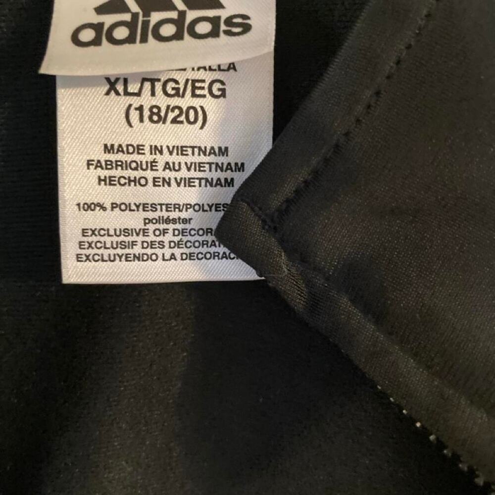 Adidas black polyester track jacket - Picture 2 of 3